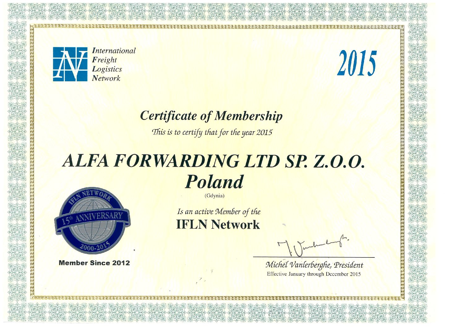 Alfa Forwarding członkiem IFLN Network
