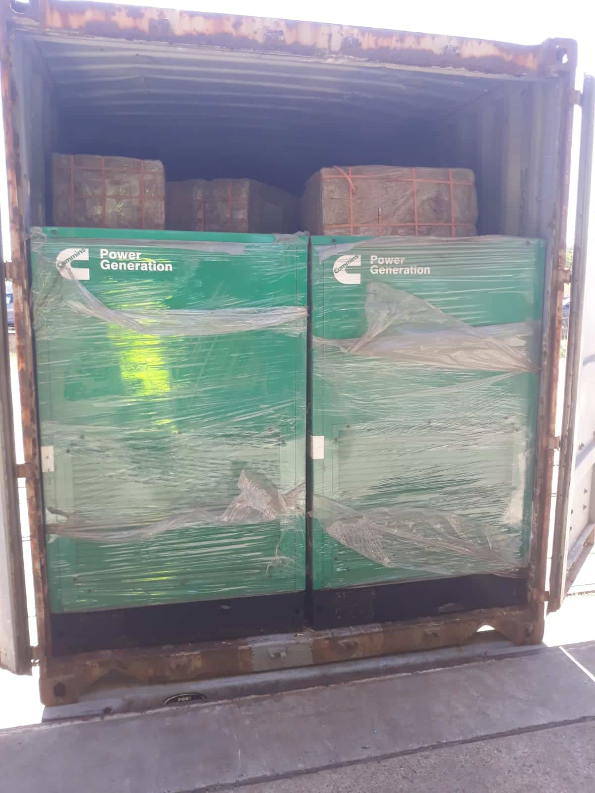 generator przygotowany do transportu